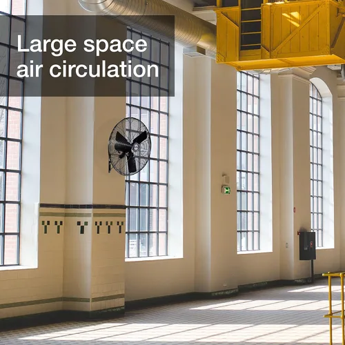 Miniatura 3 de Air King 9030 Ventilador de montaje en pared de grado industrial de 30 pulgadas y 1/4 caballos de fuerza con 7,400 CFM, acabado negro