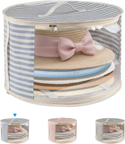 Bolsa Organizadora de Sombreros ComfortKeeper de 1 Paquete con Ventana Transparente, Capacidad para hasta 7 Sombreros, Organizador de Sombrero de