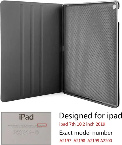 Miniatura 4 de Funda de flamenco rosa para iPad de 10.2 pulgadas, iPad 7ª/8ª/9ª generación, funda de piel sintética premium, con función de encendido automático a