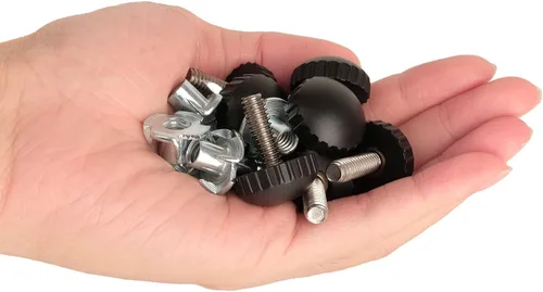 Miniatura 7 de Anwenk Niveladores de muebles de acero inoxidable de 1/4 pies, niveladores ajustables para mesa y silla, deslizadores de pies, paquete de 16