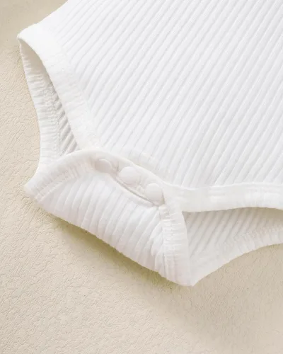 Miniatura 113 de Renotemy Conjunto de ropa para bebé recién nacida, mameluco con volantes, pantalones florales, lindo conjunto de ropa para bebé niña