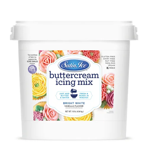 Miniatura 9 de Satin Ice Mezcla de glaseado de crema de mantequilla blanca brillante para decoración de pasteles (4 libras)