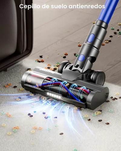 Miniatura 6 de Aspiradora inalámbrica, mejorada de 650 W, 55 KPA, 70 minutos, aspiradora inalámbrica con autoservicio y pantalla táctil, aspiradora inalámbrica