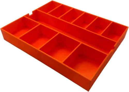 Miniatura 11 de GarageInOrder Soporte para brocas de impacto impreso en 3D diseñado para DEWALT Medium ToughCase (solo inserto) (gris industrial, 11 compartimentos)