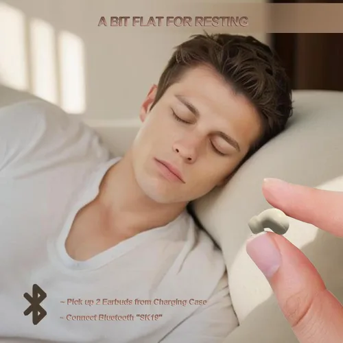 Miniatura 7 de Invisible Mini Wireless Bluetooth Earbuds - Ultra Compact Discreet Design, Comfort Fit for Small Ears, Side Sleep & Work Compatible Skin