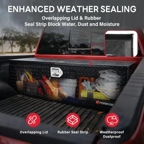 Miniatura 4 de FORWODE - Caja de herramientas de 48 pulgadas para cama de camión, de aluminio para camioneta, caja de herramientas para RV, cajas de herramientas