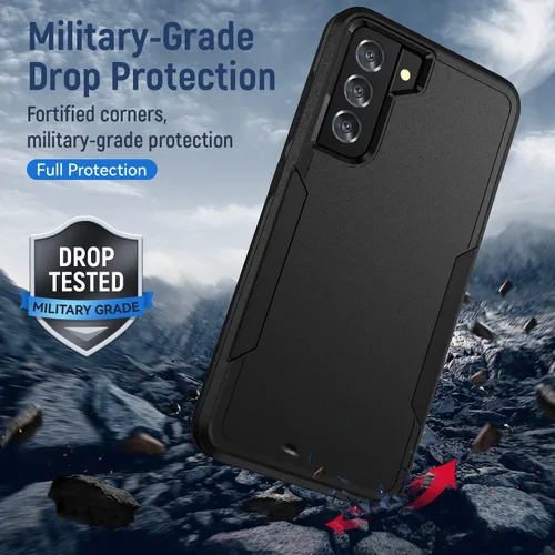 Miniatura 6 de Funda para Samsung Galaxy S21, con protector de pantalla HD [prueba de caídas de grado militar] Funda protectora resistente a prueba de golpes