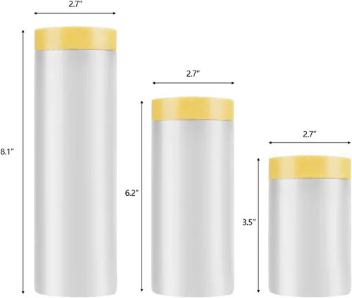 Miniatura 2 de Hedume Paquete de 6 cintas y cortinas, película adhesiva precintada para cubierta de pintura automotriz, papel de enmascaramiento surtido, la mejor