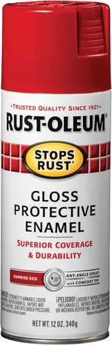 Rust-Oleum - Pintura en aerosol antióxido, 12 onzas, color rojo amanecer brillante, modelo 7762830 Amanecer rojo brillante