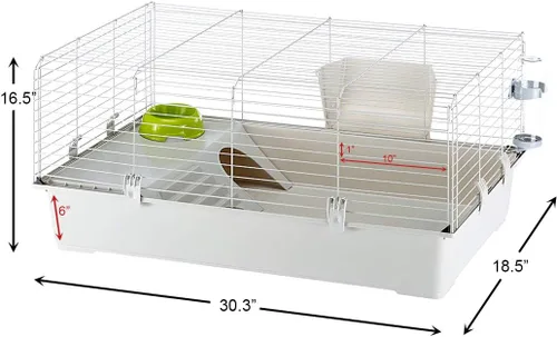 Miniatura 3 de Ferplast Jaula para cobayas y conejos Jaula para mascotas incluye todos los accesorios para comenzar y una garantía de 1 año