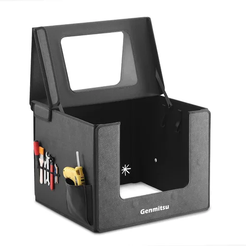 Genmitsu Kaba - Caja plegable CNC para máquina CNC, reducción de ruido, a prueba de polvo, con barra de herramientas lateral, para 3018-PRO,