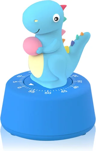 Miniatura 9 de ELE DEPI Temporizador de cocina mecánico de 60 minutos, lindo temporizador de dinosaurio para niños, temporizador de huevos de cuerda para cocinar