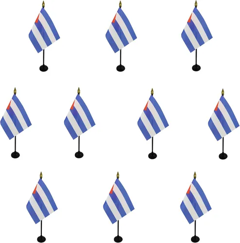 Miniatura 74 de AZ FLAG - Bandera de mesa Colombia de 4 x 6 pulgadas - Mini bandera colombiana de escritorio 100% poliéster 5.9 x 3.9 in - Cartel de oficina