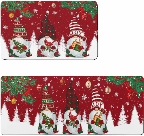 Tapete de baño de gnomos de Navidad para bañera, tapete antideslizante de secado rápido y absorbente, tierra de diatomeas, fregadero de ducha,