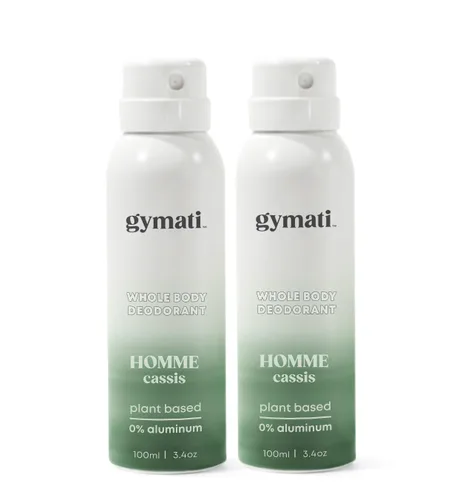 Miniatura 20 de Gymati Desodorante corporal natural en aerosol sin aluminio, unisex, paquete de 2
