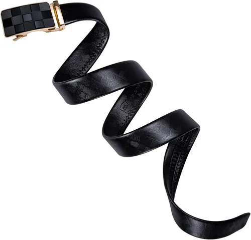 Miniatura 6 de Dubulle Cinturones para hombre de diseñador, correa de vestir de trinquete con hebilla automática deslizante, correa de cuero genuino, regalos