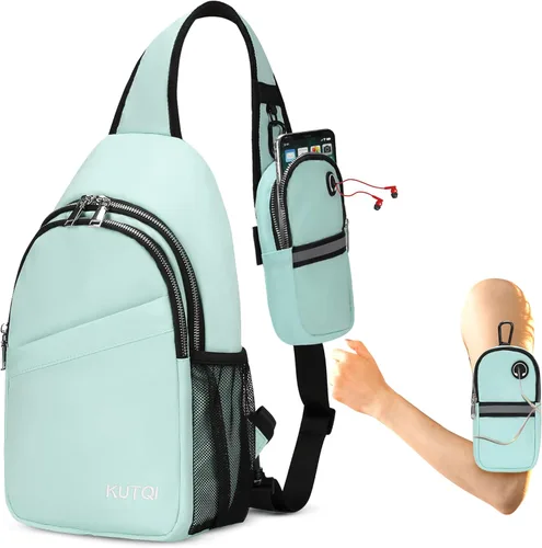 Miniatura 7 de Mochila cruzada para mujeres y hombres, multiusos, artículos esenciales de viaje, senderismo, bolsa de pecho