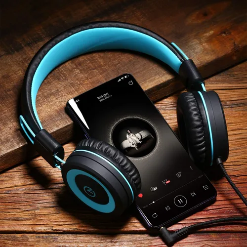 Miniatura 2 de noot products Auriculares para niños K11 plegables estéreo sin enredos de 5 pies de largo cable de 0.138 in Jack Plug in Ear Auriculares con cable