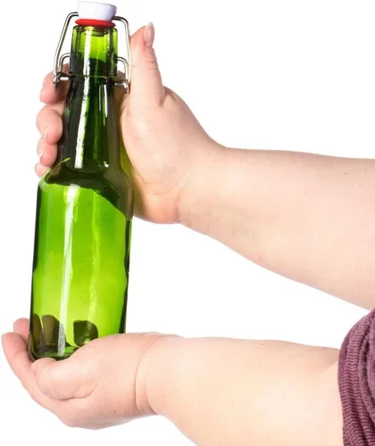 Miniatura 5 de Cocktailor Botellas de cerveza Grolsch de vidrio (paquete de 12, 16.9 onzas/16.9 fl oz) con cierre hermético con tapa abatible/tapones abatibles