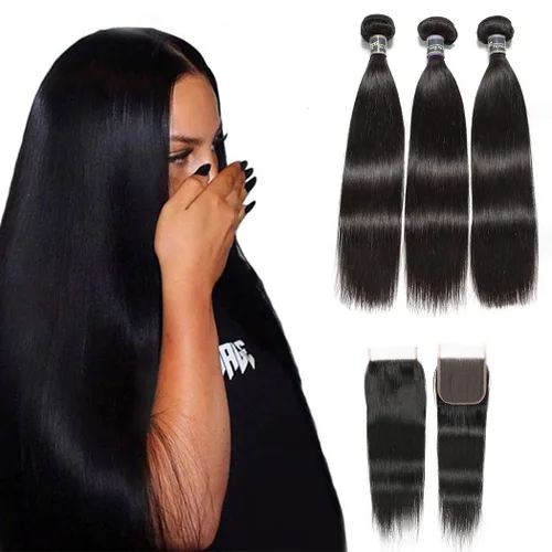 Miniatura 10 de Extensiones de cabello, liso, malasio, calidad 9A