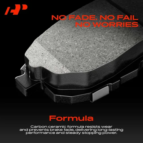 Miniatura 4 de A-Premium Juego de pastillas de freno de cerámica delanteras y traseras compatibles con BMW 330Ci 2001-2006 3.0L, 330i/330xi 2001-2005 3.0L, X3