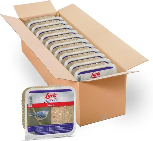 Miniatura 2 de Lyric Delite - Pasteles de sebo de semillas de aves silvestres con alto contenido de proteínas para aves silvestres, 12 onzas (paquete de 12)