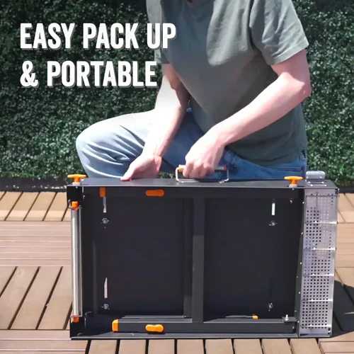Miniatura 9 de Yukon Glory™ Mesa de Parrilla Portátil Universal/Soporte de Planchas de Parrilla Plana con Caddy Integrado - Diseñado para Adaptarse a la Plancha