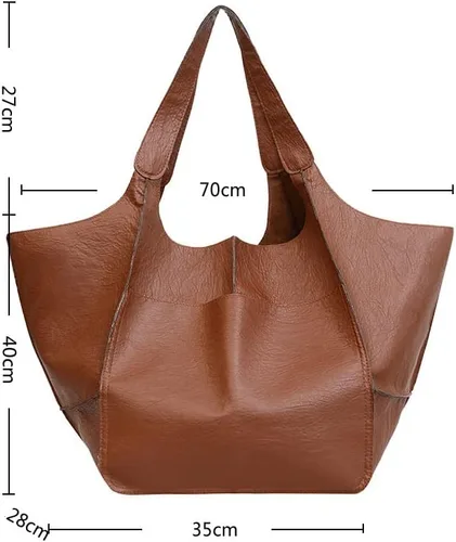 Miniatura 3 de ZOSIVEB Bolso de mano grande, bolso de mano de piel sintética, bolso de hombro, bolso cruzado suave, bolso de viaje de gran