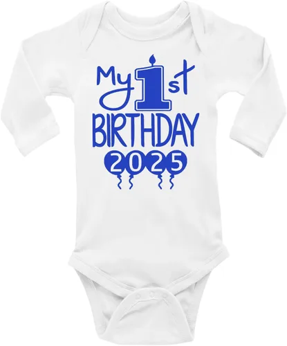 Miniatura 36 de Reaxion Traje de cuerpo entero hecho a mano para bebé niño y niña, mi primer cumpleaños 2024
