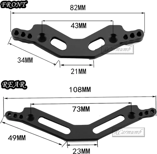 Miniatura 6 de RC Upgrades Pieza para 1/10 Big Rock 3S BLX, granito/Senton 3S BLX (Mega550), 1/8 Typhon 3S BLX (Mega550), torre de choque delantera trasera