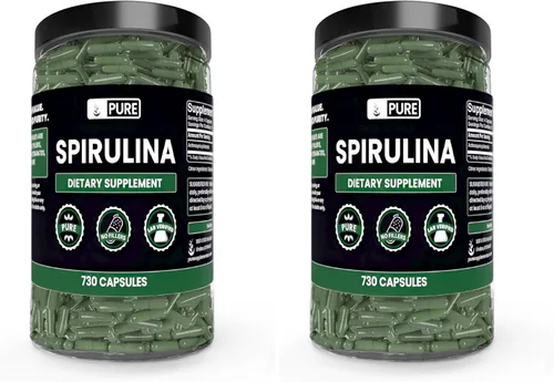 Miniatura 7 de Pure Original Ingredients Espirulina (365 cápsulas) sin magnesio o rellenos de arroz, siempre pura, verificada por laboratorio