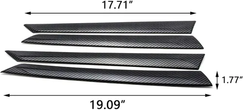 Miniatura 4 de x xotic tech Tira de cubierta de moldura de panel de puerta lateral interior, patrón de fibra de carbono, compatible con Honda Accord Sedan 10ª