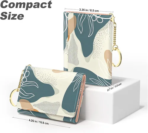 Miniatura 2 de Nipichsha Cartera para mujer, pequeña cartera para tarjetas de crédito para mujer, cartera delgada con tarjetero RFID, Moda