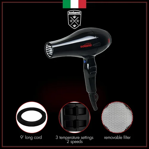 Miniatura 7 de Solano Secador de pelo de cerámica de secado ultra rápido Forza 1875W