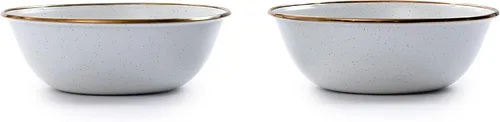 Miniatura 27 de Barebones Juego de 2 tazas de café esmaltadas de 16 onzas, taza de campamento con borde de acero inoxidable