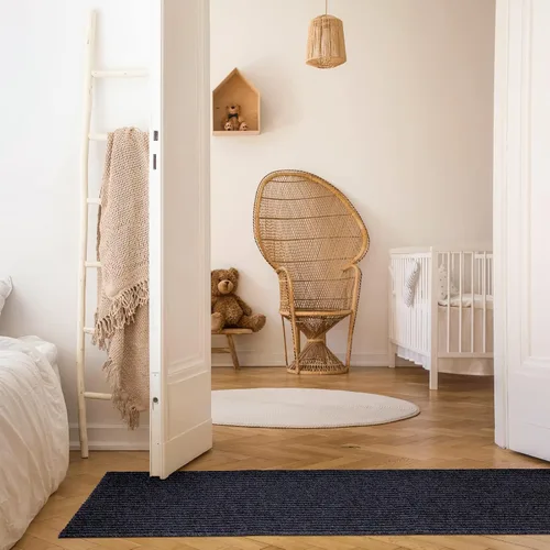Miniatura 2 de Nuanchu Tapete grande a rayas semiacabado, impermeable, con forro de goma, para interiores y exteriores, para clima húmedo, rascador de zapatos
