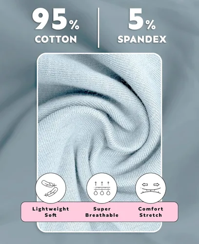 Miniatura 6 de Sexy Basics Paquete de 5 camisetas sin mangas PowerFlex con espalda nadadora para mujer Camisetas sin mangas elásticas de algodón y elastano