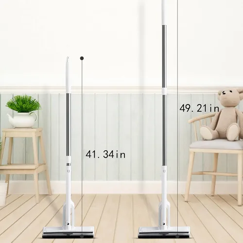 Miniatura 2 de Trapeador de esponja de 49 pulgadas para niños, trapeador plano, mopa para limpieza de suelos de pared para lavado de techo, pisos de madera dura