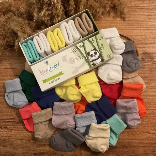 Miniatura 5 de Novibaby Calcetines de bebé de 0 a 6 meses, calcetines tobilleros infantiles para niños y niñas, artículos esenciales para bebés para recién nacidos