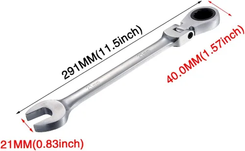 Miniatura 2 de KATUR Juego de llaves de trinquete de 0.827 in, llave combinada de trinquete flexible de acero al cromo vanadio (0.827 in)