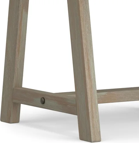 Miniatura 8 de Simpli Home - Sawhorse - Mesa de centro, color castaño oscuro., Pino, Distressed Grey