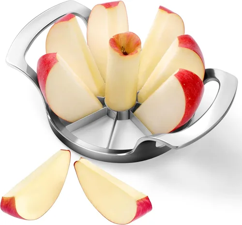 AUBENR Rebanador de Manzana Extra Grande de 4.72 Pulgadas con 8 Cuchillas - Cortador de Manzana Profesional de Servicio Pesado - Herramienta