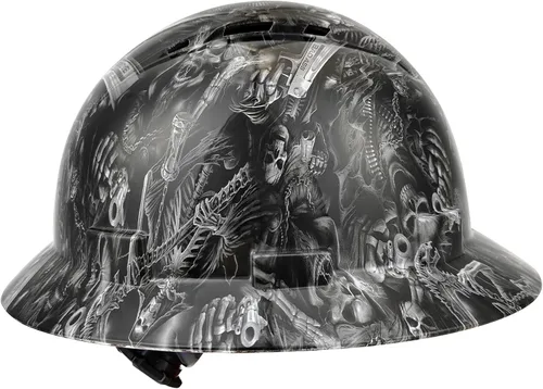 Casco de seguridad OSHA de ala completa, casco de seguridad duradero y ligero de fibra de carbono, equipo de protección de suspensión de trinquete