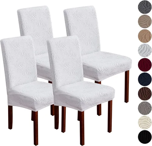 Miniatura 10 de Fundas para silla de comedor, Fundas para sillas de comedor elásticas Parsons, Protector para sillas de comedor y cocina, Extraíbles, Lavables