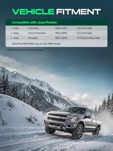 Miniatura 4 de YHTAUTO Kit de nivelación delantera o trasera de 1.5 pulgadas para Jeep ZJ TJ XJ Grand Cherokee 93-98, Wrangler 97-06, Cherokee 84-01 Los