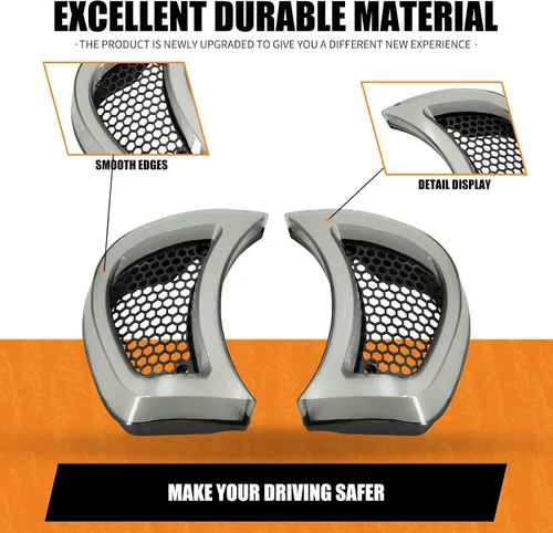 Miniatura 9 de Luces LED de ventilación para faros delanteros, luz de circulación para Harley Road Gilde FLTRX 2015-2023 (transparente)