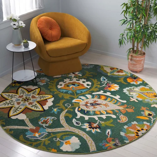 Miniatura 15 de SAFAVIEH Colección Monaco - Alfombra para pasillo, 2.2 x 6 pies, color marfil y multicolor, diseño floral bohemio, no desprende pelusa y de fácil