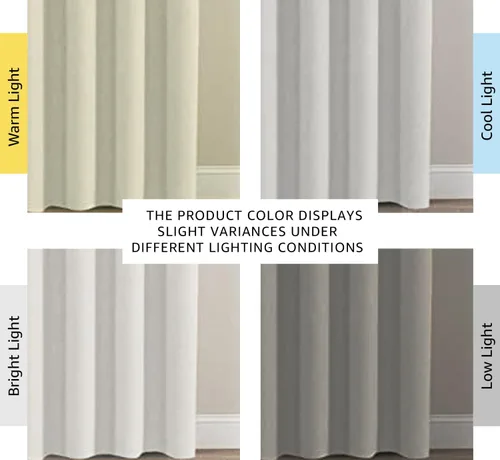 Miniatura 3 de H.VERSAILTEX Cortinas Opacas de Lino de 45 Pulgadas de Largo para Dormitorio/Sala de Estar con Aislamiento Térmico con Ojales, Cortinas con Textura