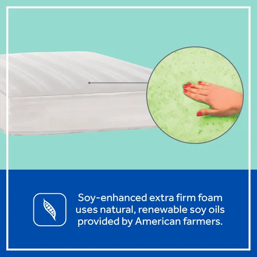 Miniatura 7 de Soja Sealy de espuma para el niño / pequeño colchón de cuna, espuma hipoalergénica de soja, firma adicional, cubierta impermeable durable, ligera
