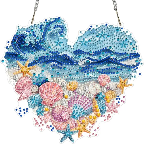 Miniatura 12 de EOBROMD Kits de arte colgante de diamantes para adultos, atrapasoles de animales de pájaros, pintura de arte de diamante, kits de diamantes